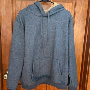 Gray fur lined sweatshirt